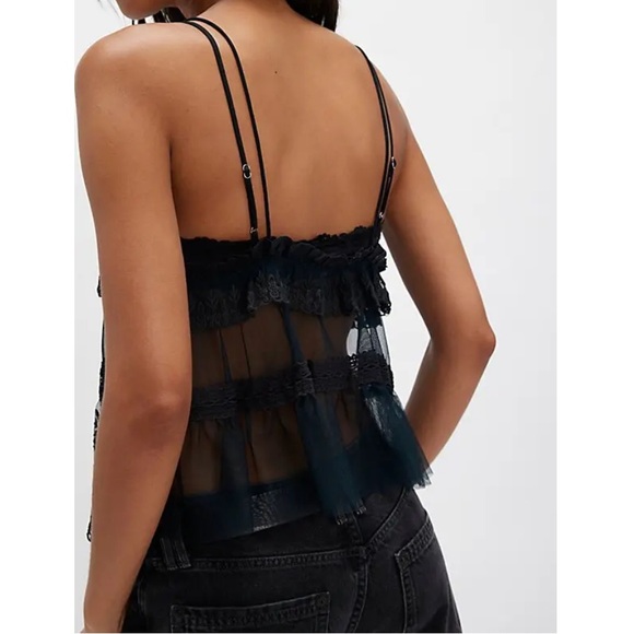 Free People Embroidered Tank - Black - Picture 2 of 5